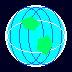Animated spinning globe